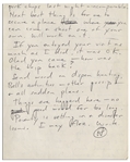 Hunter S. Thompson Autograph Letter Signed From 1961 -- ''...time passing, child growing, terror mounting...''